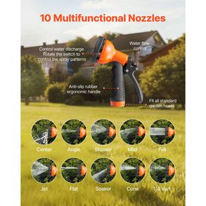 Tubo da Giardino Rinforzato in Acciaio Inossidabile Antiruggine da 60m, Anti-Piega, con Ugello a 10 Funzioni, Disponibile anche nelle Lunghezze da 7,5m e 15m - Product Image 4