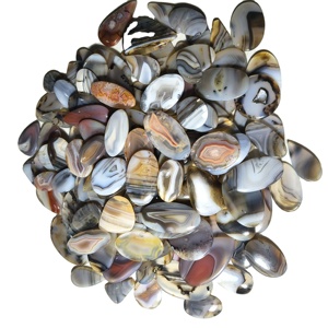 Agate naturelle du Botswana de haute qualité, cabochon de forme mixte, 20-45 mm, 8-12 g, certifiée par un tiers pour la fabrication de bijoux KHUSHI - Product Image 4