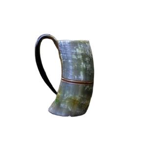 VIKING NATUREL CLASSIQUE POLI FABRIQUÉ À LA MAIN CORNE BIÈRE STEIN Style classique Tasse en verre à vin pour café ou boissons - Product Image 6