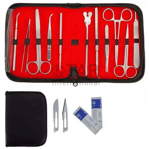 Kit d'instruments de suture chirurgicale orthopédique en acier inoxydable, ensemble de formation de 11 pièces pour la pratique de la suture et le débridage, instruments médicaux multi-plaies - Product Image 5