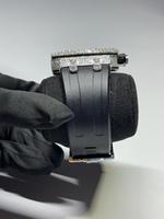 Jam Tangan Mewah Baru dengan Tali Baja Tahan Karat Hitam, Berlian Moissanite, Layar Ganda, Tahan Air untuk Penggunaan Profesional, India