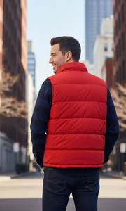 OEM Custom Logo <b>Womens</b> Shiny Satin Finish Puffer Vest Sleeveless Zippered Pocket <b>Bodywarmer</b> - Product Image 3