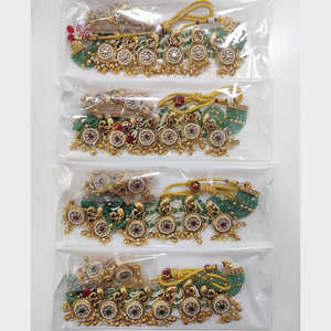 Ensemble de collier de perles de pierre Pota plaqué or exquis 12162358WH une collection de bijoux fins de qualité supérieure - Product Image 1