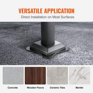 3 Ft 3 passi da esterno corrimano in acciaio al carbonio Kit ringhiera regolabile 0-50 gradi per cemento pavimenti in legno parti scale in ceramica - Product Image 5