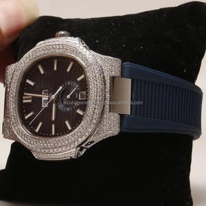 Reloj de Diamantes Moissanite D VVS de Lujo con Incrustaciones de Diamantes, Personalizado de Fábrica, Pasa la Prueba del Diamante, para Hombre - Product Image 2
