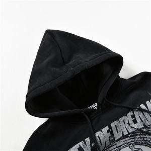 Sudadera con capucha estampada City Of Dreams para hombre, de algodón negro, estilo francés, corte regular, ropa informal de otoño - Product Image 2