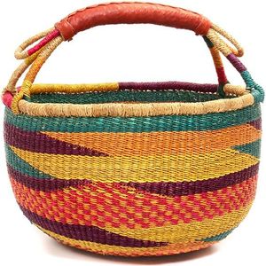 Factory Price Wholesale Seagrass Belly <b>Basket</b> Eco Friendly Natural Fiber Yellow Red Green Market Shopping Tote <b>Bag</b> - Product Image 2