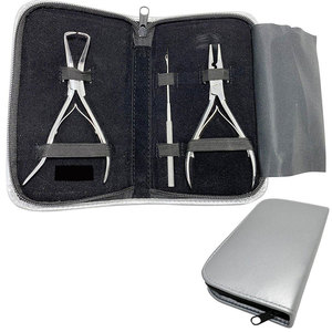 Kit d'outils complet pour extensions de cheveux pour femmes, outil de pose de micro-anneaux tout-en-un avec pinces professionnelles - Product Image 5
