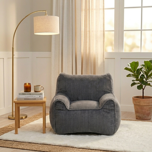 Fauteuil convertible inclinable en velours côtelé de coton, canapé-lit une place avec mousse compressée douce, housse amovible facile d'entretien - Product Image 1