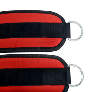 สายรัดข้อเท้าแบบปรับได้รุ่นใหม่ปี 2026 สำหรับยกน้ำหนักในยิม ระบายอากาศได้ดี เป็นมิตรกับสิ่งแวดล้อม ขายส่งพร้อมห่วงรูปตัว D สองห่วง - Product Image 5