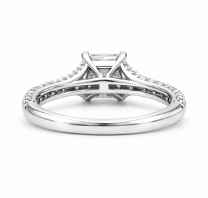 Maravilloso Anillo Solitario de Plata de Ley 925 con Oro Sólido de 10K/14K y Diamante Cultivado en Laboratorio, Anillo de Compromiso con Diamante Princesa - Product Image 5