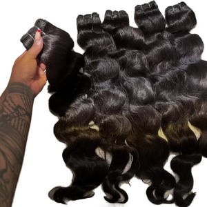 Extensions de cheveux vierges 100% provenant d'un seul donneur, d'Inde. Cheveux humains Remy d'un seul donneur, double trame, cheveux originaux. - Product Image 1