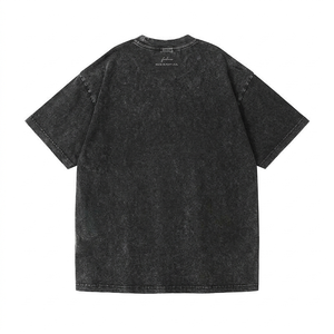Camiseta Vintage de Corte Regular para Hombre, Estilo Urbano, 100% Algodón Tejido, Personalizable con Logotipo, Color Gris Carbón - Product Image 2