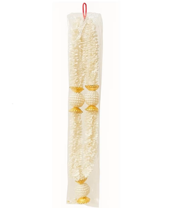 Guirnalda de jazmín artificial hecha a mano para decoración de ídolos religiosos, mala floral nupcial india para ceremonia de pooja - Product Image 1
