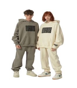 Sweat à capuche personnalisé imprimé de logo vierge 500 GSM polaire 100% coton solide hiver poids lourd unisexe hommes - Product Image 1