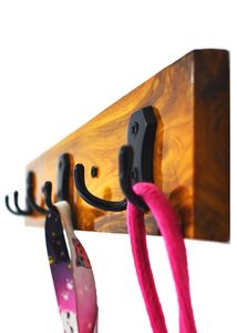 Natural Wooden <b>Wall</b> Hanger Budget Friendly Handmade <b>Wall</b> <b>Hooks</b> for Clothes <b>Keys</b> Bags and Entryway Use - Product Image 4