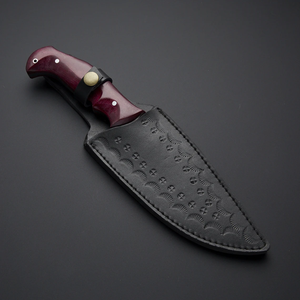 Custom Handmade Stainless Steel Pocket Hunting Knife Fixed Outdoor Multi-function Camping Survival Leather Sheath Bulk <b>3</b>-Year - Product Image 2
