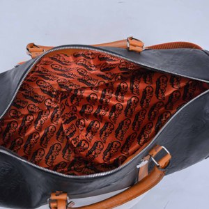 Sacs de voyage pour hommes en cuir véritable de luxe avec doublure en polyester, finition Crazy Horse tendance, fermeture à glissière - Product Image 6