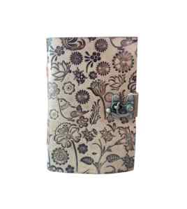 Floral Embossed Leather Journal with Antique <b>Lock</b> – Refillable Writing Notebook, Travel <b>Diary</b>, Sketchbook, Gift for Writers - Product Image 6