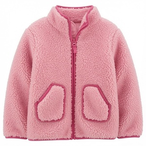 <b>Kids</b> High Quality Sherpa Fleece <b>Jacket</b> Cotton Filled <b>Teddy</b> Coat Regular Length Zip-Up Stand Neck Winter Outerwear with Contrast - Product Image 3