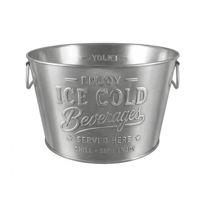 Bañera para Bebidas de Hierro Galvanizado de 5 Galones con Relieve - Product Image 1