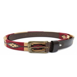 Ceinture de sport équestre en cuir véritable personnalisée, broderie argentine, ceinture en cuir de polo pour hommes - Product Image 2