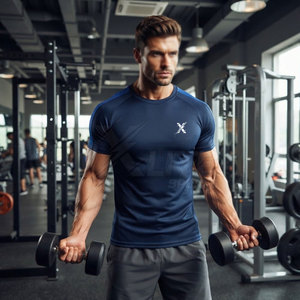 Camiseta Deportiva Personalizada para Hombre, Camiseta de Gimnasio de Manga Corta, Corte Ajustado, Secado Rápido, Ropa Deportiva Ecológica para Entrenamiento - Product Image 3