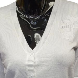 Cardigan Classique Jack and Jill en Tricot avec Logo Brodé Personnalisé, Manches Côtelées et Boutons sur le Devant pour un Style Élégant au Quotidien - Product Image 5