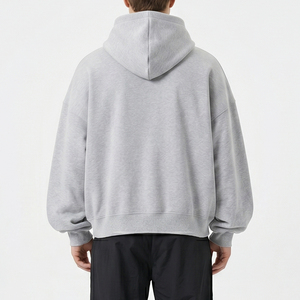 Sweat-shirt à capuche noir pour homme, coton, logo imprimé sur le devant, coupe classique, vêtement décontracté, automne, sweat-shirt en molleton français. - Product Image 2