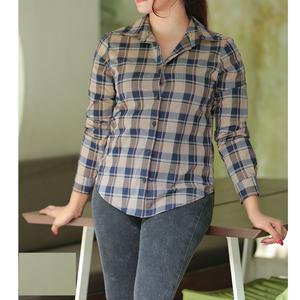 Chemise à manches longues unie de qualité supérieure pour femme, coupe ajustée, style décontracté, idéale pour le bureau – Fournisseur de vêtements féminins du Bangladesh - Product Image 1