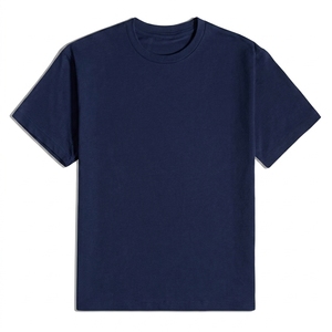 T-shirt en jersey à manches courtes décontracté blanc et bleu, personnalisé en polyester et coton à carreaux, avec impression par sublimation, teint uni, vente en gros - Product Image 2