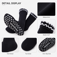 Chaussettes de Pilates antidérapantes à doigts complets, respirantes, élastiques et douces pour Reformer, Yoga, Barre, Danse, pour femmes, avec logo personnalisé, marque privée, en gros