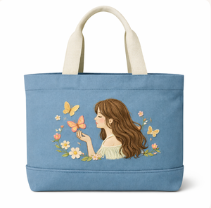COTTON VOYAGE Recycled Cotton <b>Canvas</b> Printed Tote <b>Bag</b> Embroidered Logo Custom Daily Shopping Shoulder <b>Bag</b> for daily use - Product Image 5
