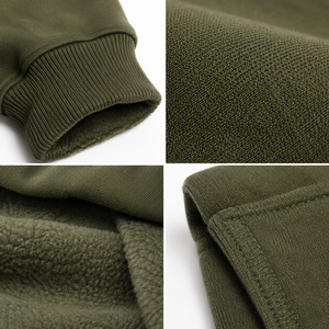 เสื้อฮู้ดดี้ผู้ชายสั่งทำพิเศษ ผ้าฝ้ายฟลีซ 100% 480GSM พิมพ์ลายนูนทรงปกติ สีพื้น สไตล์ลำลอง สตรีทแวร์ เสื้อฮู้ด - Product Image 5