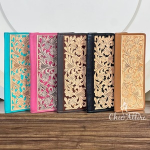 Étui de rangement pour bijoux en cuir de vachette véritable, fait main et gravé à la main, modèle 2026, pour bagues, colliers et boucles d'oreilles, organisateur de bijoux style Western - Product Image 1