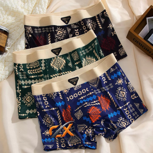 Calzoncillos Boxer Clásicos Antiestáticos a Cuadros de Marca Privada ODM Personalizados para Hombre, Tejido de Punto de Spandex/Algodón, Cintura con Estampado Digital - Product Image 1