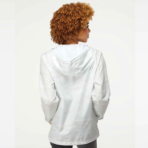 Veste softshell blanche à capuche pour femme, résistante à l'eau, avec fermeture éclair, poches, coupe classique, pour toutes les saisons, vêtements d'extérieur - Product Image 3
