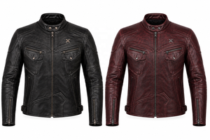 Veste de moto en cuir vintage |   Noir Brun Bourgogne |   Fabricant OEM ODM |   Qualité de conception haut de gamme |   Vêtements de course | - Product Image 5