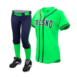 Camiseta de Béisbol y Sóftbol para Mujer Fresno, Diseño Personalizado, Uniforme de Béisbol con Botones, Camiseta de Béisbol con Bordado Sublimado - Product Image 6
