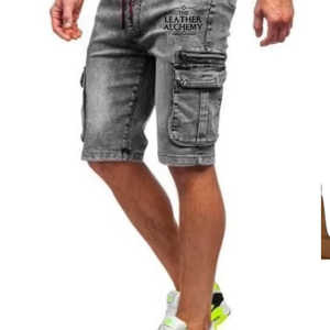 Men Washed Cotton <b>Shorts</b> Relaxed Fit Soft Touch Fabric Drawstring Waist Summer Street Fashion Casual Bottoms - Product Image 1