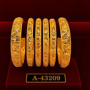 กำไลข้อมือรูปหัวใจชุบทอง 24K สำหรับผู้หญิง เครื่องประดับงานแต่งงานสุดคลาสสิก A-43205 - Product Image 4