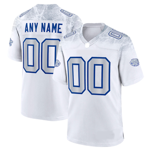 Game Jersey American Football Unisex V-<b>Neck</b> White Color Men's Shirt Mesh Panels <b>Light</b> weight Fabric Breathable Women Jersey - Product Image 1