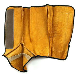 Protège-jambes en cuir de vachette ignifuge pour soudeurs, vêtements de sécurité avec guêtres, protection industrielle pour le travail - Product Image 3