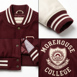 Premium Custom <b>Men's</b> 3XL Wool <b>Leather</b> Varsity <b>Jacket</b> 550GSM Melton Vintage Collegiate Letterman Coat OEM Sialkot Manufacturer - Product Image 4