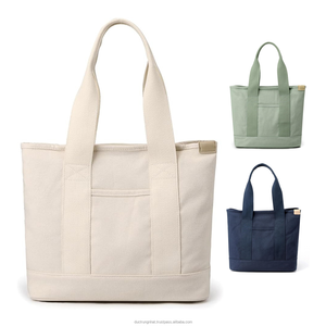 Manufacturer Custom Eco-Friendly Cotton <b>Canvas</b> <b>Tote</b> Bag Reusable with Pocket Custom Logo for Daily Use Shopping, Promotion - Product Image 6