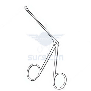   Pinzas para Polipos de Oído con Eje de 14 cm (5-1/2 Pulgadas) y 1:2 Dientes, Instrumento Quirúrgico ORL de Acero Inoxidable para Polipos de Oído - Product Image 2
