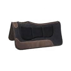 Tapis de selle western robuste en toile et feutre avec doublure en laine et fourrure diamantée, taille personnalisable pour l'équitation - Product Image 2