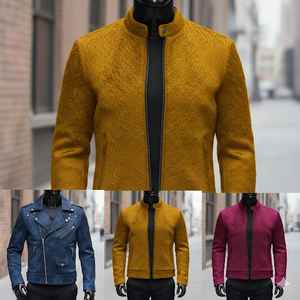 Chaqueta de invierno exclusiva de cuero genuino con pelo, chaqueta premium vintage de piel de vaca. - Product Image 4