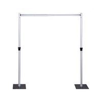 Support de toile de fond réglable en aluminium robuste 12x12 pieds pour mariage, décoration d'événements et de fêtes
