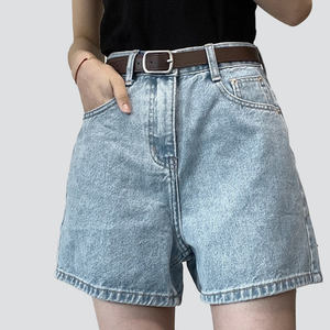 Pantalones vaqueros anchos de cintura alta para mujer, talla grande, estilo europeo y americano, OEM 2026, nuevos, lavados, transpirables, de verano, con logo en la cintura. - Product Image 4